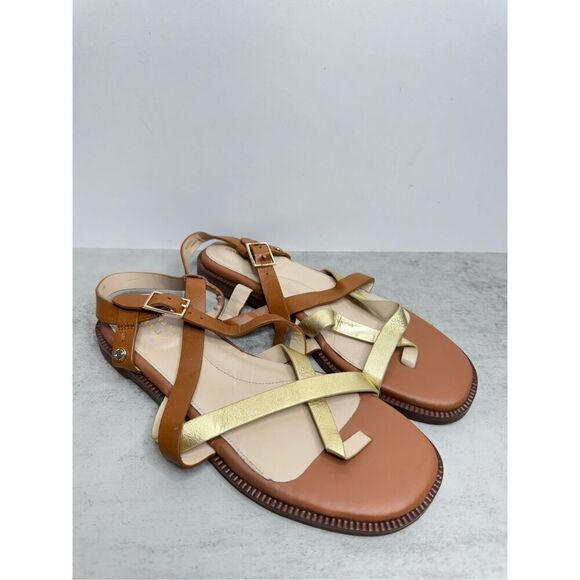 Cole Haan‎ Sandals Size 5.5B Strappy Crisscross Leather Cushioned - Picture 2 of 10